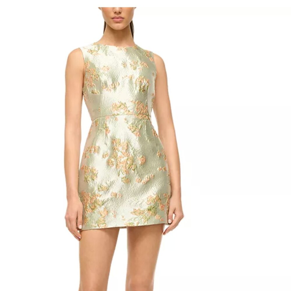 NWT STAUD Garden Metallic Dress Size 0 Brocade